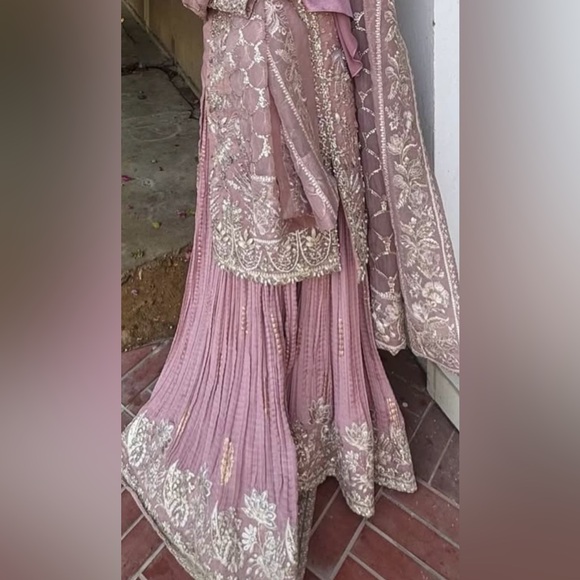 Desi Embroidered Lavender Dress - Picture 2 of 2